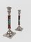 Red Cloisonné and Metal Candlestick, Image 1