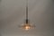Lámpara colgante Mid-Century moderna de cromo y vidrio de Doria Leuchten, años 60, Imagen 2