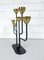 Mid-Century Scandinavian Candleholder in Brass and Metal by Gunnar Ander for Ystad Metall, 1950s, Image 4