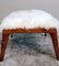 Vintage Italian Benches with Mongolian Sheepskin, 1950, Set of 2 6