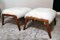 Vintage Italian Benches with Mongolian Sheepskin, 1950, Set of 2 2