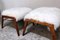 Vintage Italian Benches with Mongolian Sheepskin, 1950, Set of 2 3