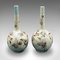 Antique Japanese Single Stem Vases in Ceramic, Set of 2 1