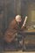 Retrato de hombre leyendo, siglo XIX, óleo sobre lienzo, enmarcado, Imagen 2