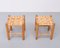 Vintage French Leather Strap Stools by Charlotte Perriand, 1978, Set of 2 4