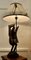 Lámpara de escultura de madera tallada pájaro Senufo africano, Imagen 7