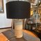 Mid-Century Italian Ivory and Gold Painted Metal Table Lamp by Tommaso Barbi, 1970s, Image 2