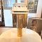 Mid-Century Italian Ivory and Gold Painted Metal Table Lamp by Tommaso Barbi, 1970s 4