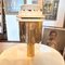 Mid-Century Italian Ivory and Gold Painted Metal Table Lamp by Tommaso Barbi, 1970s, Image 4