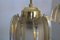 Lampade a sospensione in ottone e vetro ambrato di Doria Leuchten, anni '60, set di 5, Immagine 5
