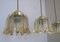 Brass & Frosted Amber Glass Pendant Lights from Doria Leuchten, 1960s, Set of 5, Image 10