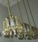 Brass & Frosted Amber Glass Pendant Lights from Doria Leuchten, 1960s, Set of 5, Image 16