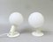 Small Space Age Table Lights in White, 1970s, Set of 2 2
