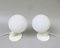 Small Space Age Table Lights in White, 1970s, Set of 2 4