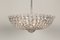 Hollywood Regency Crystal Glass and Chrome Chandelier, 1960s, Image 4