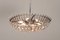 Hollywood Regency Crystal Glass and Chrome Chandelier, 1960s, Image 3