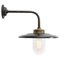 Vintage Industrial Brass and Glass Wall Light in Black Enamel, Image 5
