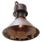 Mid-Century Industrial Rust Brown Metal Pendant Lamp, Image 9