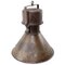 Mid-Century Industrial Rust Brown Metal Pendant Lamp 8