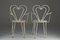 Mathieu Matégot zugeschriebener französischer Heart Chair aus Metall, 1950er 3