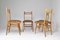 Vintage Italian Wooden Dining Chairs, 1950s, Set of 4 5