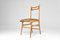 Vintage Italian Wooden Dining Chairs, 1950s, Set of 4 15