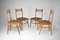 Vintage Italian Wooden Dining Chairs, 1950s, Set of 4 2