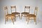 Vintage Italian Wooden Dining Chairs, 1950s, Set of 4 2