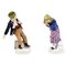 Figurines Meissen Snowball Thrower & Girl Art Nouveau par A. Koenig, 1910s, Set de 2 1