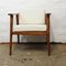 Vintage Teak and Boucle Angular Armchair, 1960s, Image 3