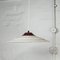 Vintage White and Maroon Shallow Pendant Lamp, 1960s 2