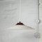 Vintage White and Maroon Shallow Pendant Lamp, 1960s, Image 2