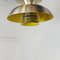 Vintage Scandinavian Pendant Lamp in Brass with Yellow Upper, 1970s 2