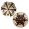 Star Lamps in Brown and Beige Ceramic, Germany, 1970s, Set of 2 1