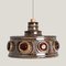 Ceramic Terra Brown Ceramic Pendant Lights, Denmark, 1970s, Set of 2 3