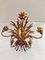 Vintage Hollywood Regency Brass Wheat Sheaf Hanglamp, 1950s 3