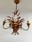 Vintage Hollywood Regency Brass Wheat Sheaf Hanglamp, 1950s, Image 1