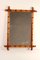 Large Faux Bamboo & Walnut Framed Mirror, France, 19th Century 2