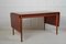 Mesa de comedor o escritorio sueca moderna de teca y haya atribuida a Nils Jonsson para Hugo Troeds, años 60, Imagen 4