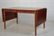 Swedish Modern Teak and Beech Dining Table or Desk attributed to Nils Jonsson for Hugo Troeds, 1960s 2