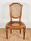 Geflochtener Vintage Stuhl in Creme & Braun 2
