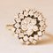 Vintage 18k Yellow Gold Flower Ring with Brilliant Cut Diamonds, 1970s 9