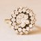 Vintage 18k Yellow Gold Flower Ring with Brilliant Cut Diamonds, 1970s, Image 9