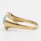 Vintage 8k Yellow Gold Ring with Turquoise and Diamonds, 1970s, Image 5