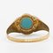 Vintage 8k Yellow Gold Ring with Turquoise and Diamonds, 1970s 6