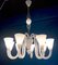 Lámpara de araña Art Déco de cristal de Murano atribuida a Venini, años 40, Imagen 5