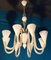 Art Deco Murano Glas Kronleuchter Venini zugeschrieben, 1940er 3