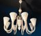 Art Deco Murano Glass Chandelier attributed to Venini, 1940s 2