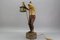 Grande scultura in legno intagliato a mano Uomo con lanterna, anni '30, Immagine 6