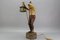 Large Hand-Carved Wooden Sculpture Man with a Lantern, 1930s 6